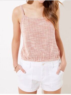 Loft Women's Ikat Boucle Bubble Hem Wild Persimmon